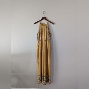 Yellow floral jumpsuit